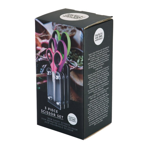 Taylor's Eye Witness - 3 Pc Scissor Set With Holder - Limolin 