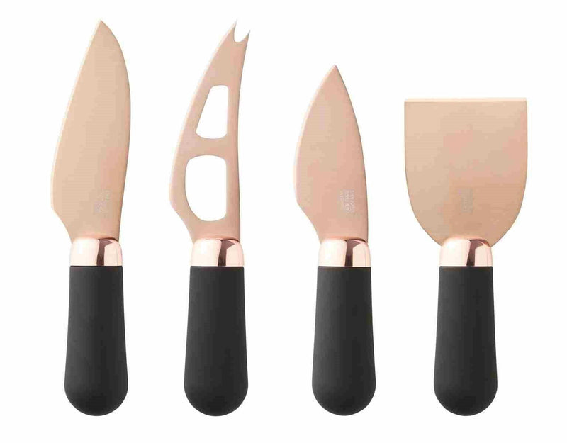 Taylor's Eye Witness - 4Pc Brooklyn Rose Gold Cheese Knife Set - Limolin 