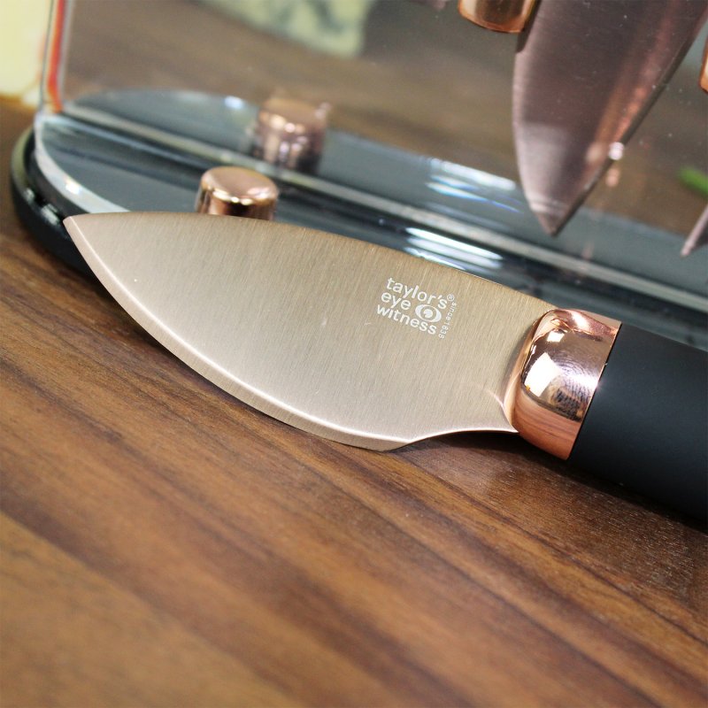 Taylor's Eye Witness - 4Pc Brooklyn Rose Gold Cheese Knife Set - Limolin 