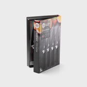 Taylor's Eye Witness - 4Pc Brooklyn Steak Knife Set - Chromeanti Bacterial Hard Black Ceramic Coated - Limolin 