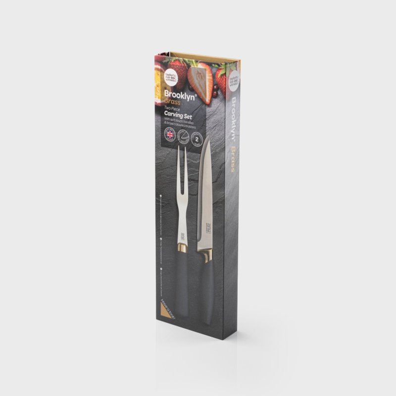 Taylor's Eye Witness - Brooklyn Brass 2 Pc Carving Set - Limolin 