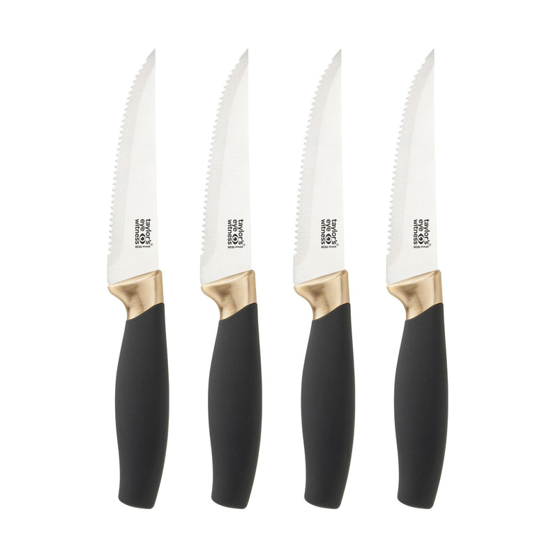 Taylor's Eye Witness - Brooklyn Brass 4 Pc Steak Knife Set - Limolin 