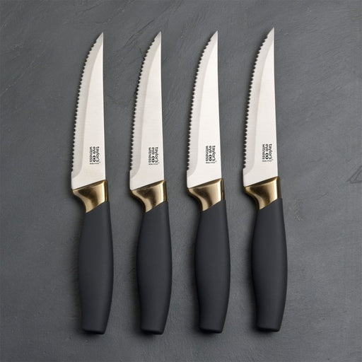 Taylor's Eye Witness - Brooklyn Brass 4 Pc Steak Knife Set - Limolin 