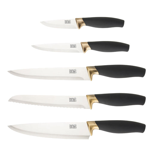 Taylor's Eye Witness - Brooklyn Brass 5 Pc Knife Set - Limolin 