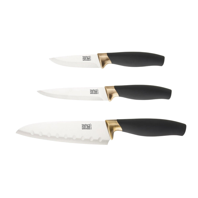 Taylor's Eye Witness - Brooklyn Brass3 Pc Knife Set - Limolin 