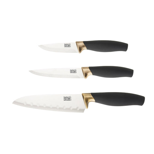 Taylor's Eye Witness - Brooklyn Brass3 Pc Knife Set - Limolin 