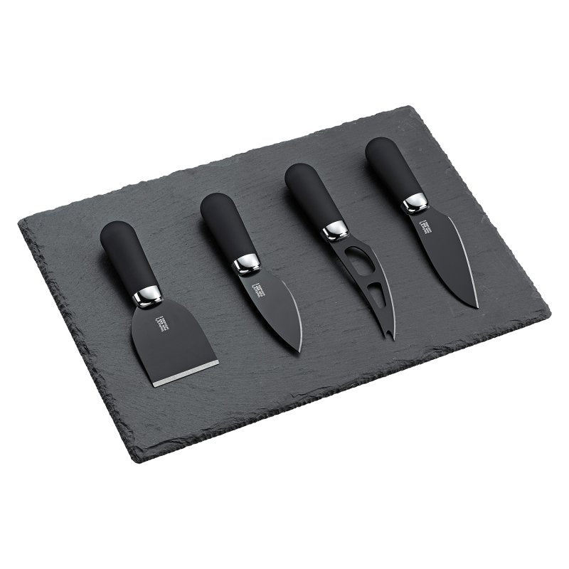 Taylor's Eye Witness - Brooklyn Chrome Cheese Set W/Slate Board - Limolin 