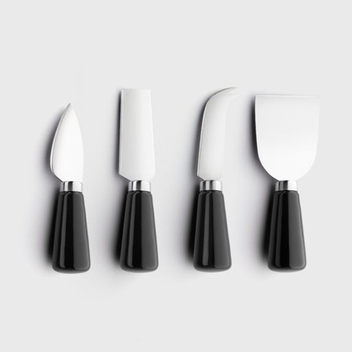 Taylor's Eye Witness - Ceramic Cheese Knife Set Black W/Block - Limolin 