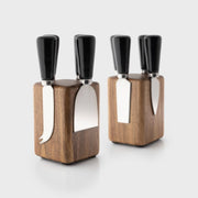 Taylor's Eye Witness - Ceramic Cheese Knife Set Black W/Block - Limolin 