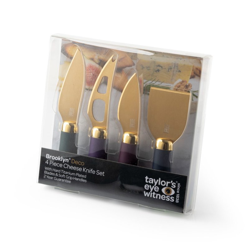 Taylor's Eye Witness - Cheese Knife (Set of 4) Deco & Gold Brooklyn - Limolin 