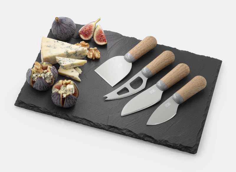 Taylor's Eye Witness - Cheese Knife (Set of 4) W/Slate Brd B Beech - Limolin 