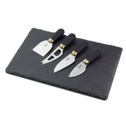 Taylor's Eye Witness - Cheese Knife (Set of 4) With Slate Board Brass - Limolin 
