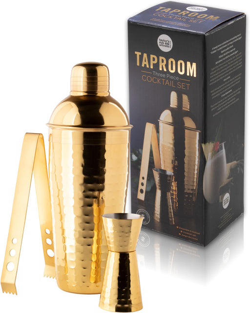 Taylor's Eye Witness - Cobbler Cocktail Set/3 Hammered Gold - Limolin 