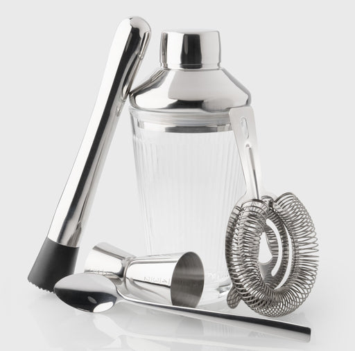Taylor's Eye Witness - Cocktail Set/5 Reeded Glass/S/S - Limolin 