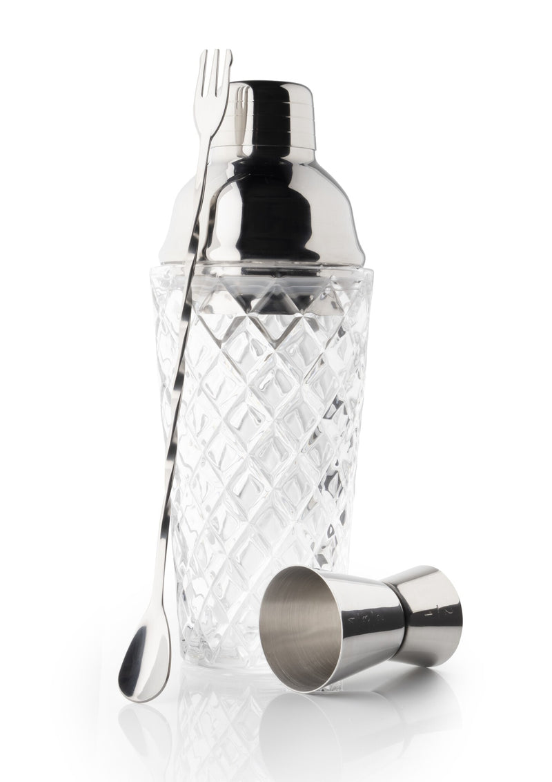 Taylor's Eye Witness - Embossed Glass Cocktail Set/3 S/S - Limolin 