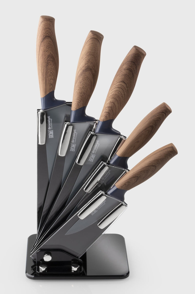 Taylor's Eye Witness - Fan Knife Block Set/5 Brooklyn Walnut - Limolin 