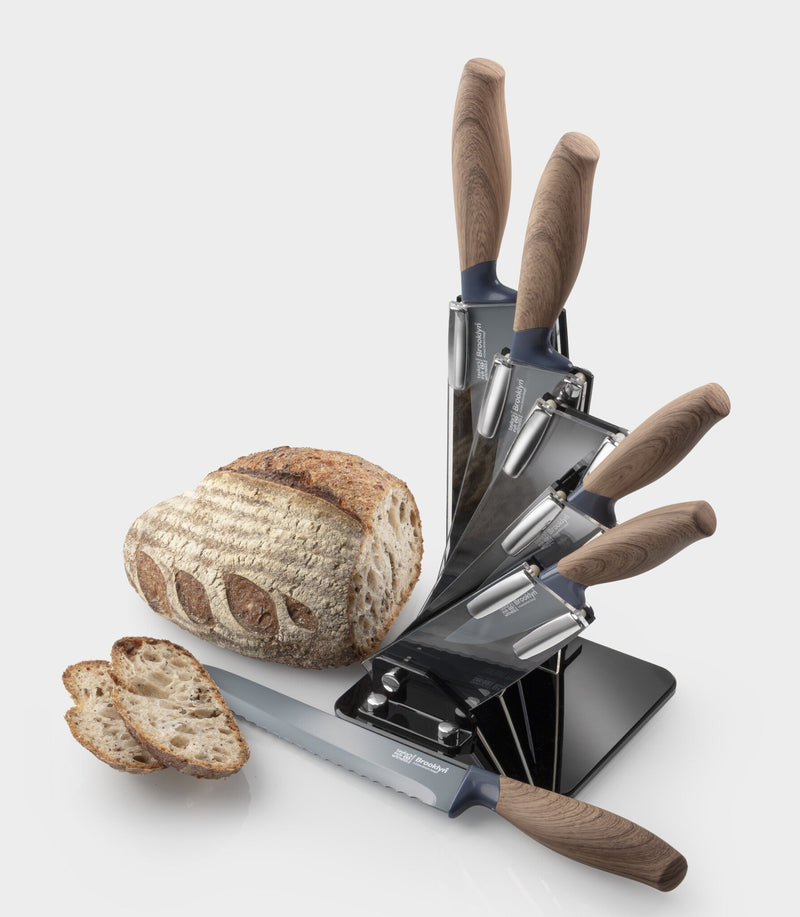 Taylor's Eye Witness - Fan Knife Block Set/5 Brooklyn Walnut - Limolin 