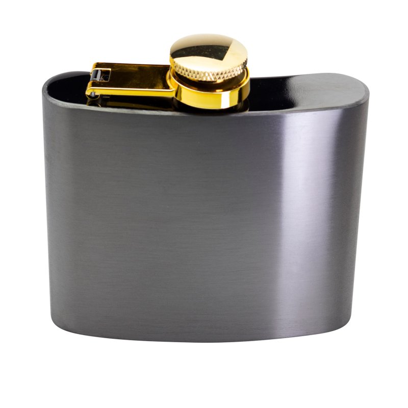 Taylor's Eye Witness - Hip Flask Black W/Brass Lid 140Ml/5Oz - Limolin 