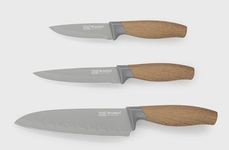 Taylor's Eye Witness - Kitchen Knife Set/3 Brooklyn Beech - Limolin 