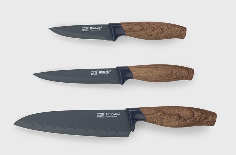 Taylor's Eye Witness - Kitchen Knife Set/3 Brooklyn Walnut - Limolin 