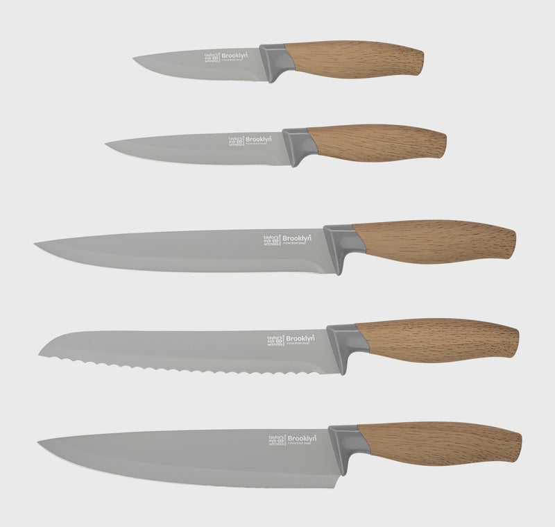 Taylor's Eye Witness - Kitchen Knife Set/5 Brooklyn Beech - Limolin 