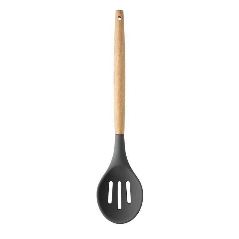 Taylor's Eye Witness - Slotted Spoon Silicone With Beech Wood Handle 32Cm/12.5" - Limolin 