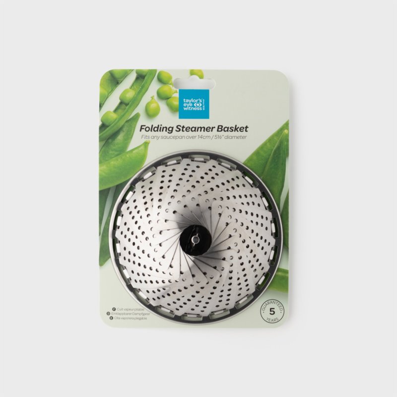 Taylor's Eye Witness - Vegetable Steamer Basket 23Cm/9" Dia - Folding - Limolin 