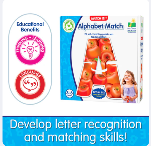 The Learning Journey - MATCH IT! - ALPHABET MATCH - Limolin 