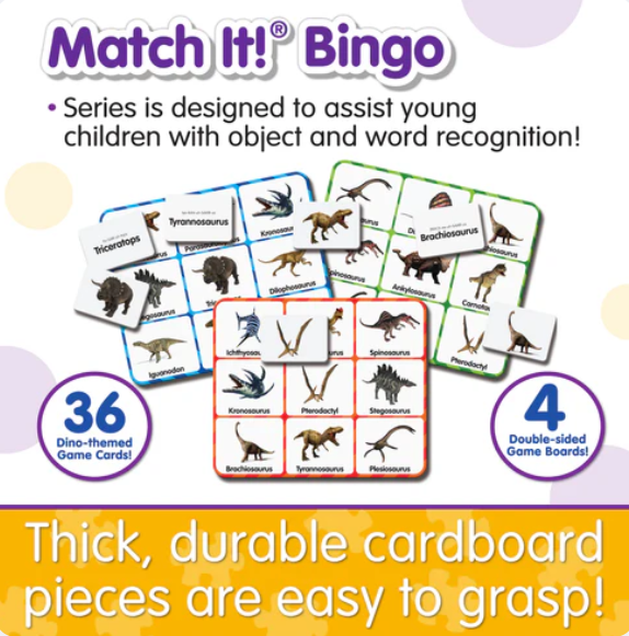 The Learning Journey - MATCH IT! BINGO - DINOSAURS - Limolin 