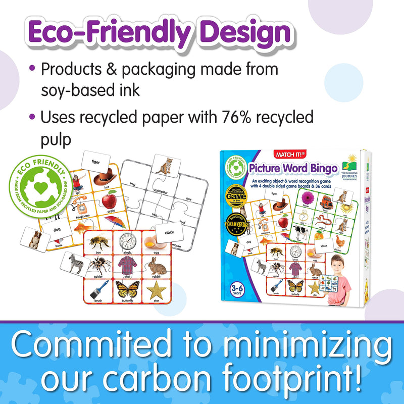 The Learning Journey - MATCH IT! BINGO - PICTURE WORD - Limolin 