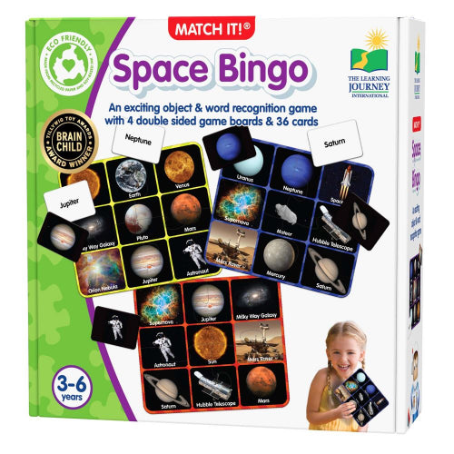 The Learning Journey - MATCH IT! BINGO - SPACE - Limolin 