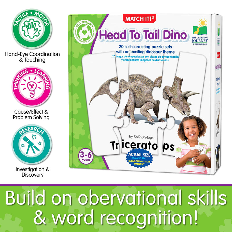 The Learning Journey - MATCH IT! - HEAD TO TAIL DINOS - Limolin 