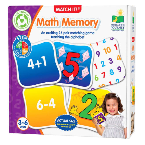 The Learning Journey - MATCH IT! MEMORY - MATHEMATICS - Limolin 