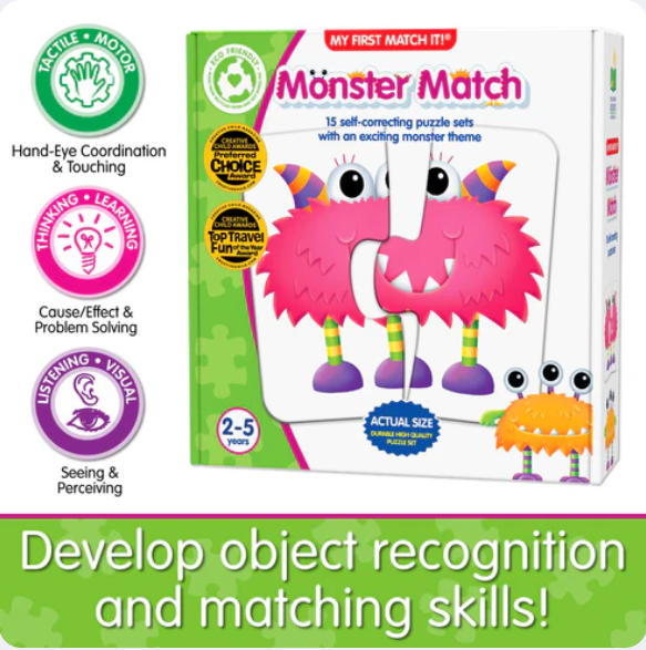 The Learning Journey - MY FIRST MATCH IT! - MONSTER MATCH - Limolin 