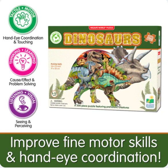 The Learning Journey - WILDLIFE WORLD - DINOSAURS PUZZLE (200PCS) - Limolin 