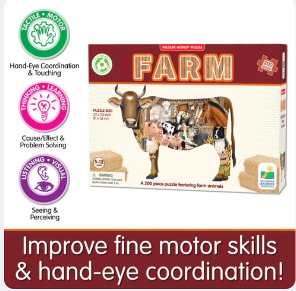 The Learning Journey - WILDLIFE WORLD - FARM PUZZLE (200PCS) - Limolin 