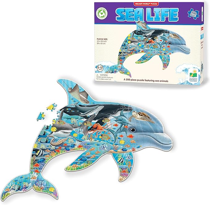 The Learning Journey - WILDLIFE WORLD - SEA LIFE PUZZLE (200PCS) - Limolin 