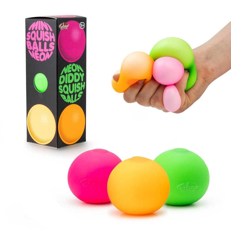 Tobar - Neon Diddy Squish Balls ( 3Pk ) - Limolin 