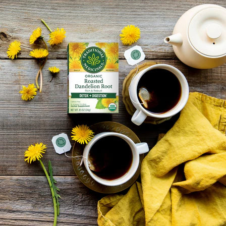 Traditional Medicinals - Org Roast Dandelion Tea 16 Tbags - Limolin 