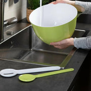 Trebonn - In Nest & Serve Salad Servers 2/St Green, White - Limolin 