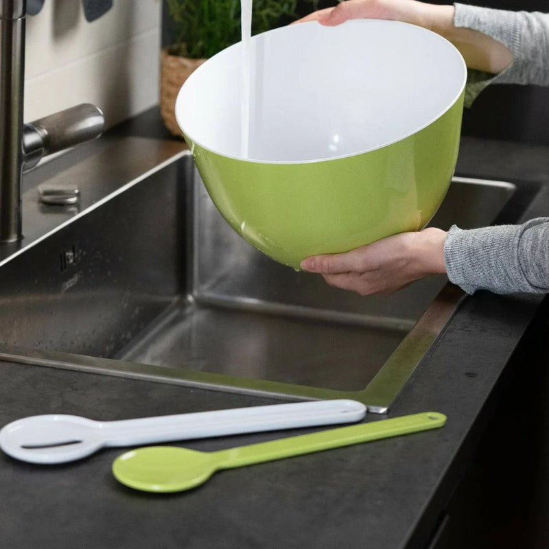 Trebonn - In Nest & Serve Salad Servers 2/St Green, White - Limolin 