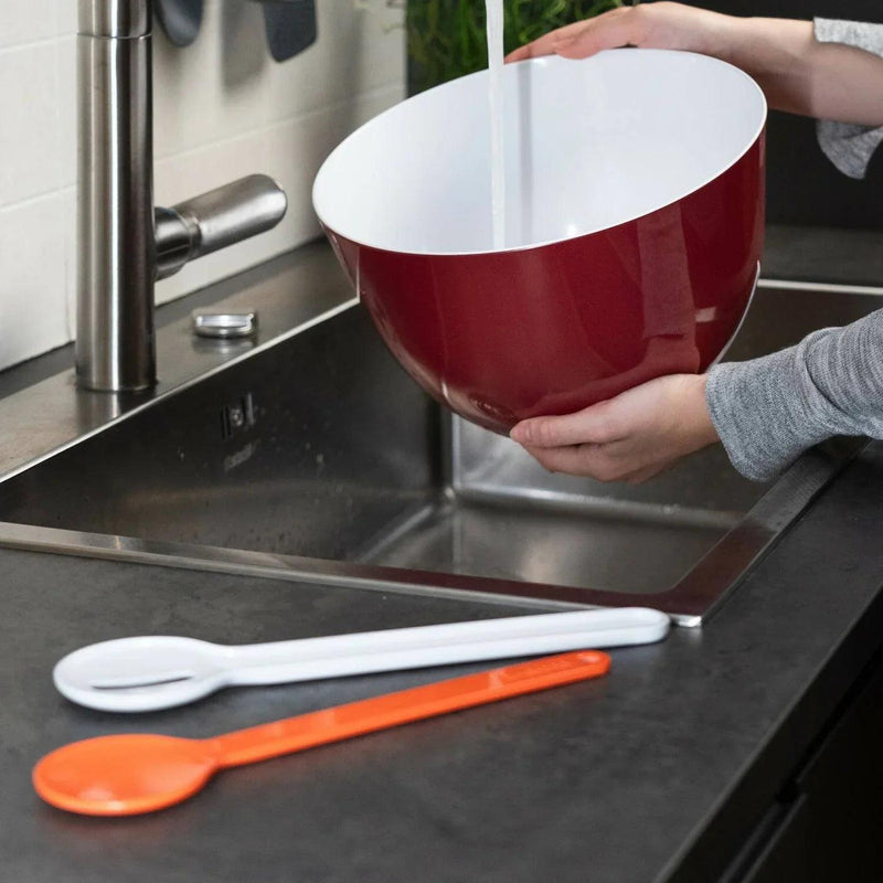 Trebonn - In Nest & Serve Salad Servers 2/St Orange, White - Limolin 