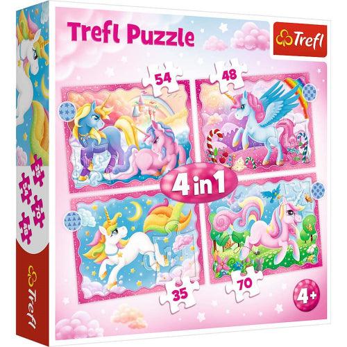 Trefl - Puzzle - 4In1 - Unicorns And Magic - Limolin 
