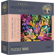 Trefl - Puzzle - Colorful Cat - Wooden - 1000Pc - Limolin 