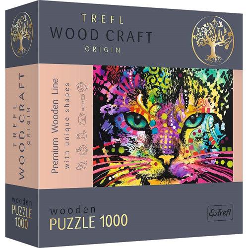 Trefl - Puzzle - Colorful Cat - Wooden - 1000Pc - Limolin 