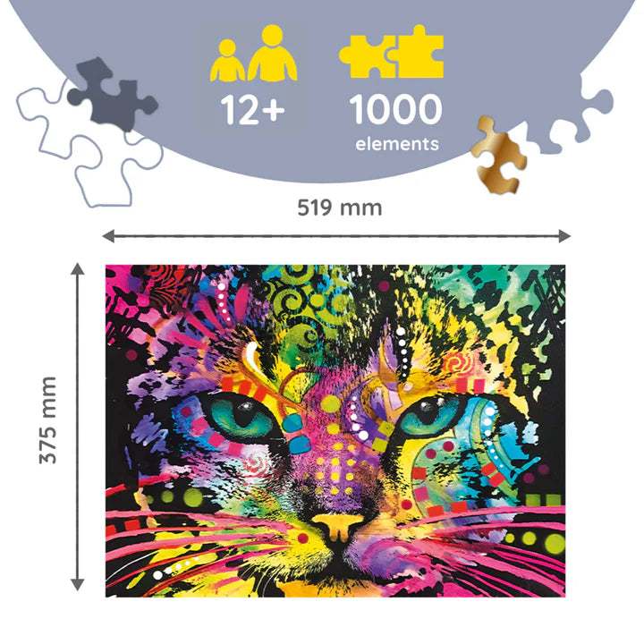 Trefl - Puzzle - Colorful Cat - Wooden - 1000Pc - Limolin 