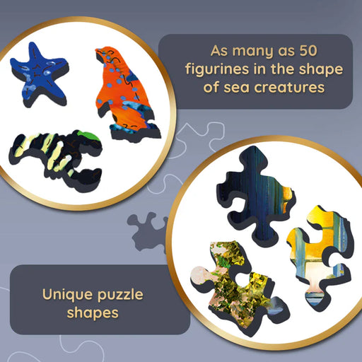 Trefl - Puzzle - Sea Life - Wooden Puzzle - 500Pc - Limolin 