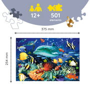 Trefl - Puzzle - Sea Life - Wooden Puzzle - 500Pc - Limolin 