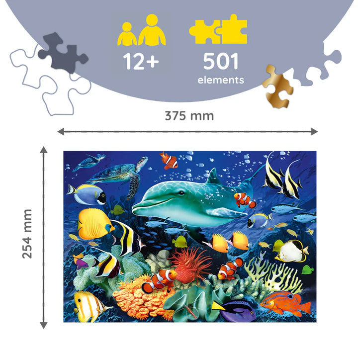 Trefl - Puzzle - Sea Life - Wooden Puzzle - 500Pc - Limolin 