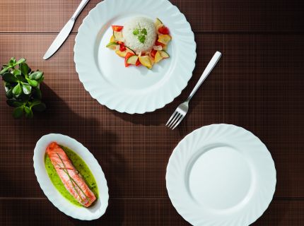Luminarc Trianon White Dinner Plate, 27 cm